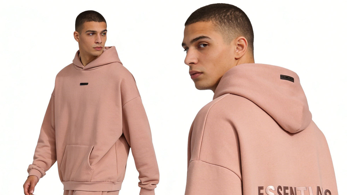 Fear of God Essentials Dusty Pink Hoodie & Pants Matching Set — hero